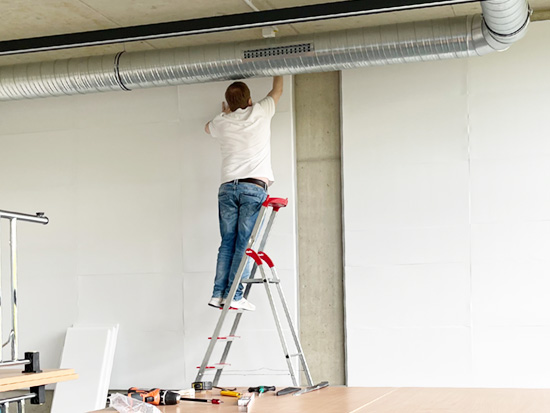 Montage der Absorberplatten 